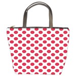 Polka Dot Red White Bucket Bags Front