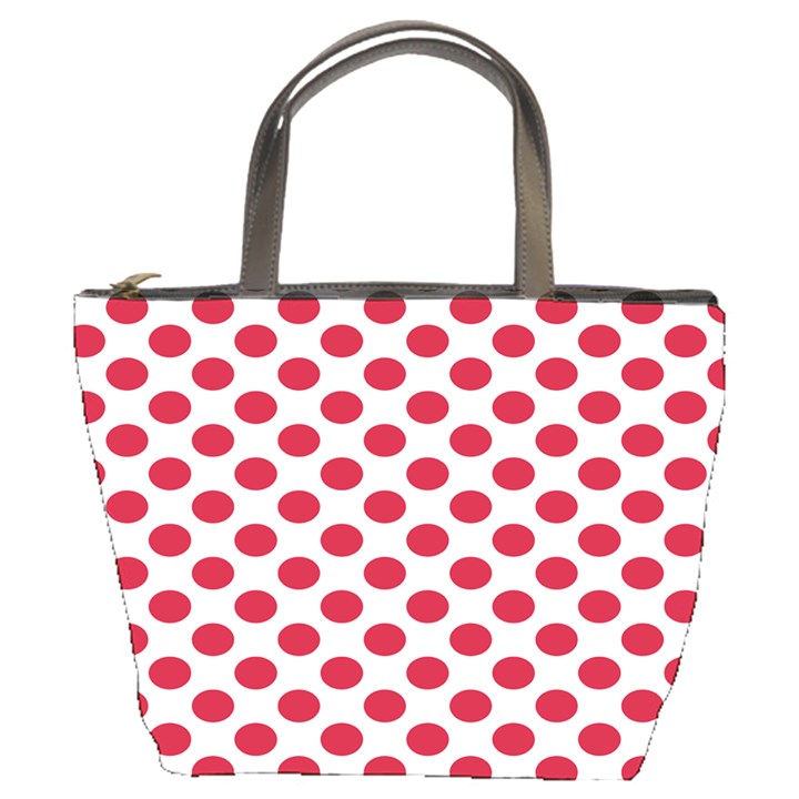 Polka Dot Red White Bucket Bags