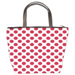 Polka Dot Red White Bucket Bags Back