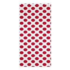 Polka Dot Red White Shower Curtain 36  X 72  (stall)  by Mariart