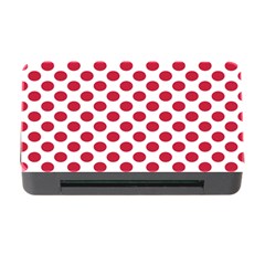 Polka Dot Red White Memory Card Reader With Cf by Mariart