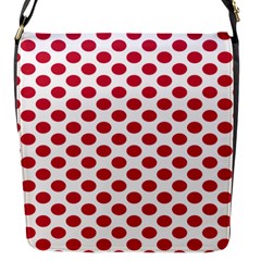 Polka Dot Red White Flap Messenger Bag (s) by Mariart