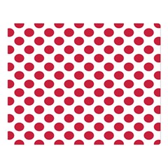 Polka Dot Red White Double Sided Flano Blanket (large)  by Mariart