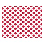 Polka Dot Red White Double Sided Flano Blanket (Large)  Blanket Back