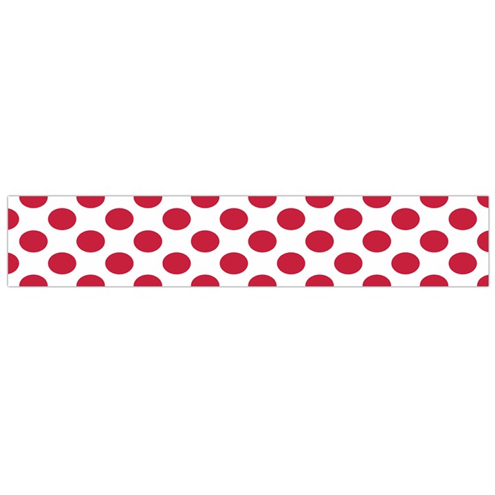 Polka Dot Red White Flano Scarf (Large)