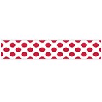 Polka Dot Red White Flano Scarf (Large) Back