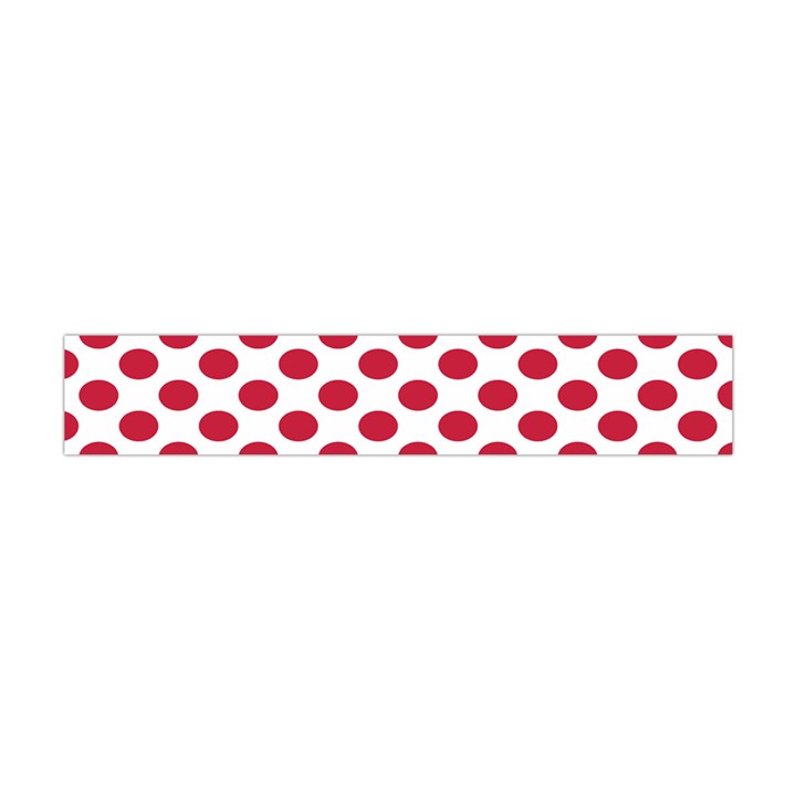 Polka Dot Red White Flano Scarf (Mini)