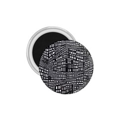 Plaid Black White 1 75  Magnets