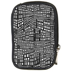 Plaid Black White Compact Camera Cases by Mariart