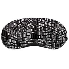 Plaid Black White Sleeping Masks by Mariart