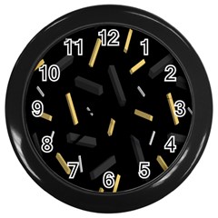 Rectangle Chalks Wall Clocks (black) by Mariart