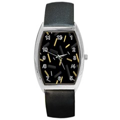 Rectangle Chalks Barrel Style Metal Watch by Mariart