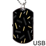 Rectangle Chalks Dog Tag USB Flash (Two Sides) Front