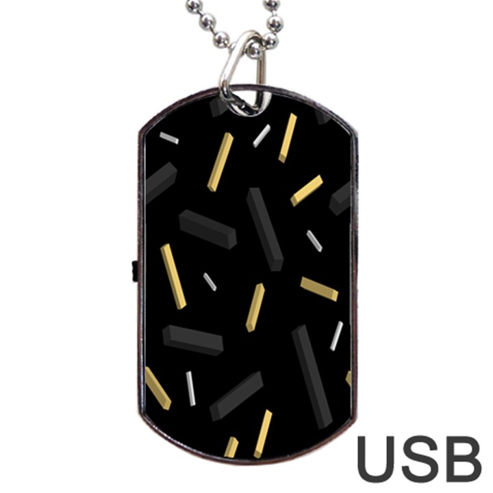 Rectangle Chalks Dog Tag USB Flash (Two Sides)