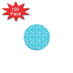 Record Blue Dj Music Note Club 1  Mini Buttons (100 Pack)  by Mariart