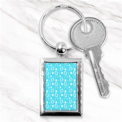 Record Blue Dj Music Note Club Key Chains (rectangle)  by Mariart