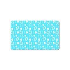 Record Blue Dj Music Note Club Magnet (name Card) by Mariart