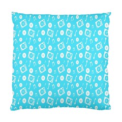 Record Blue Dj Music Note Club Standard Cushion Case (two Sides) by Mariart