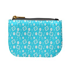 Record Blue Dj Music Note Club Mini Coin Purses by Mariart