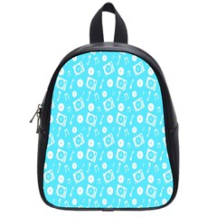 Record Blue Dj Music Note Club School Bags (small)  by Mariart