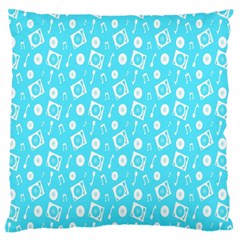 Record Blue Dj Music Note Club Standard Flano Cushion Case (one Side) by Mariart