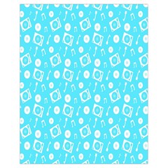 Record Blue Dj Music Note Club Drawstring Bag (small) by Mariart