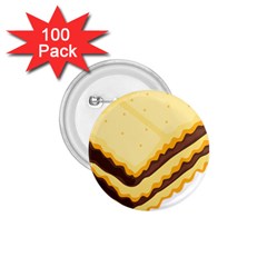 Sandwich Biscuit Chocolate Bread 1 75  Buttons (100 Pack)  by Mariart