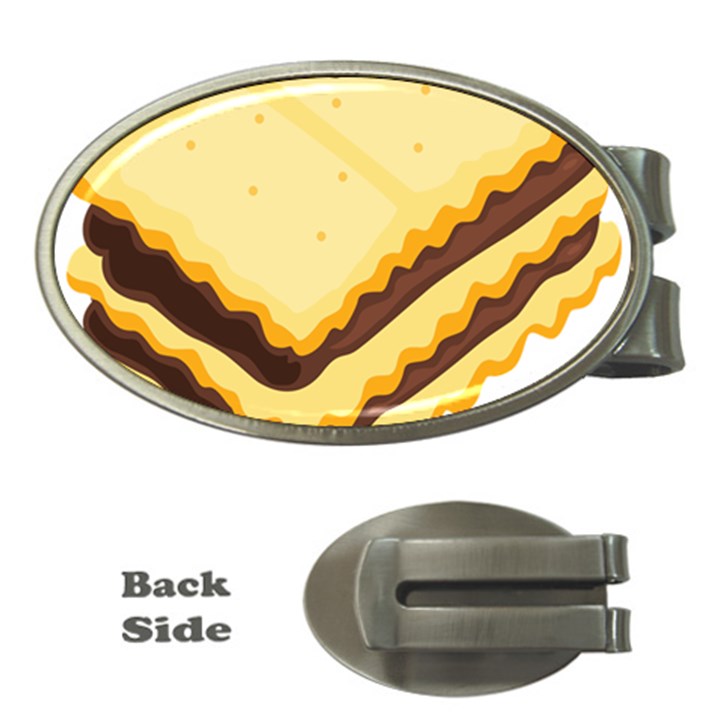 Sandwich Biscuit Chocolate Bread Money Clips (Oval) 