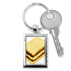 Sandwich Biscuit Chocolate Bread Key Chains (rectangle)  by Mariart