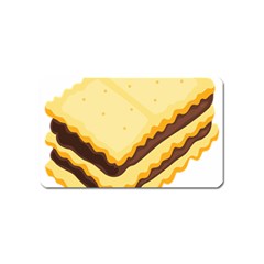 Sandwich Biscuit Chocolate Bread Magnet (name Card) by Mariart