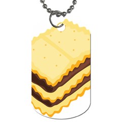 Sandwich Biscuit Chocolate Bread Dog Tag (one Side) by Mariart