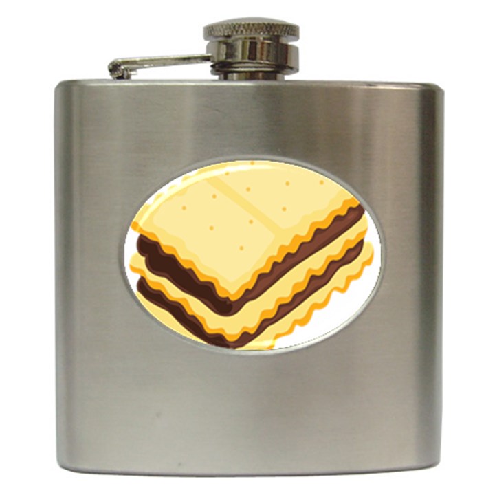 Sandwich Biscuit Chocolate Bread Hip Flask (6 oz)