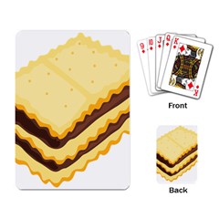 Sandwich Biscuit Chocolate Bread Playing Card by Mariart