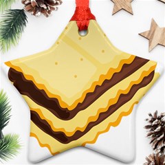 Sandwich Biscuit Chocolate Bread Star Ornament (two Sides) by Mariart