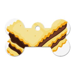 Sandwich Biscuit Chocolate Bread Dog Tag Bone (one Side) by Mariart