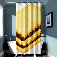 Sandwich Biscuit Chocolate Bread Shower Curtain 36  X 72  (stall)  by Mariart