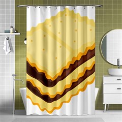 Sandwich Biscuit Chocolate Bread Shower Curtain 48  X 72  (small)  by Mariart