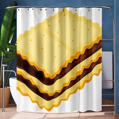 Sandwich Biscuit Chocolate Bread Shower Curtain 60  X 72  (medium)  by Mariart