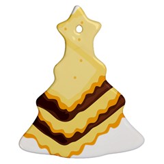 Sandwich Biscuit Chocolate Bread Christmas Tree Ornament (two Sides) by Mariart