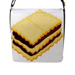 Sandwich Biscuit Chocolate Bread Flap Messenger Bag (l)  by Mariart