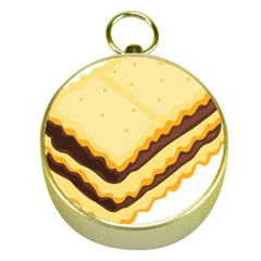 Sandwich Biscuit Chocolate Bread Gold Compasses by Mariart