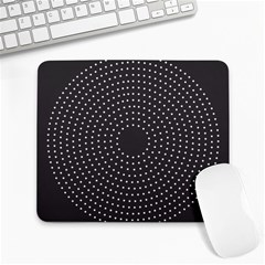 Round Stitch Scrapbook Circle Stitching Template Polka Dot Large Mousepads by Mariart