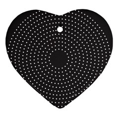 Round Stitch Scrapbook Circle Stitching Template Polka Dot Heart Ornament (two Sides) by Mariart