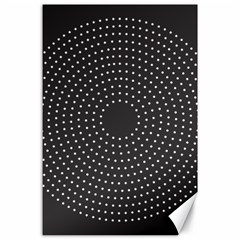 Round Stitch Scrapbook Circle Stitching Template Polka Dot Canvas 24  X 36  by Mariart