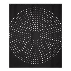 Round Stitch Scrapbook Circle Stitching Template Polka Dot Shower Curtain 60  X 72  (medium)  by Mariart