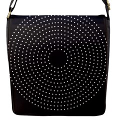 Round Stitch Scrapbook Circle Stitching Template Polka Dot Flap Messenger Bag (s) by Mariart