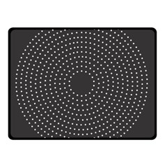 Round Stitch Scrapbook Circle Stitching Template Polka Dot Double Sided Fleece Blanket (small)  by Mariart