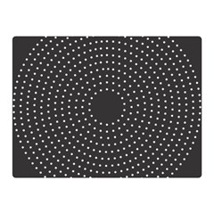 Round Stitch Scrapbook Circle Stitching Template Polka Dot Double Sided Flano Blanket (mini)  by Mariart