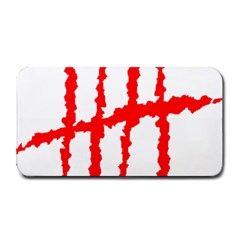 Scratches Claw Red White H Medium Bar Mats by Mariart