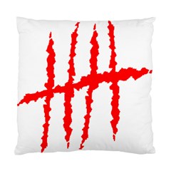 Scratches Claw Red White H Standard Cushion Case (one Side) by Mariart